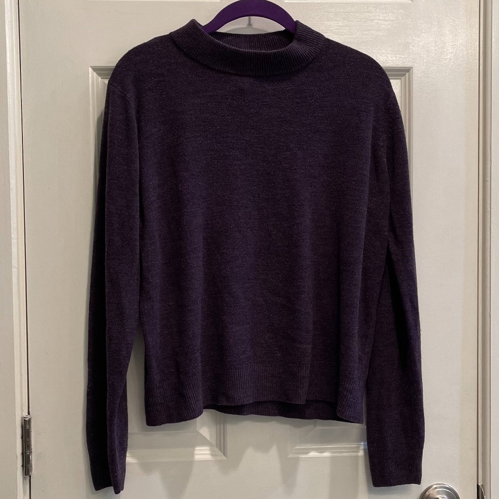 Purple High Neck Sweater